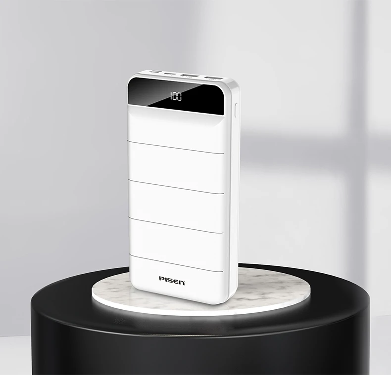 PISEN портативный внешний аккумулятор 20000 мАч Power Bank Быстрая зарядка повербанк Dual USB