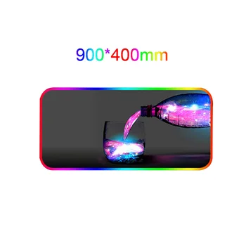 

14 Light Modes Non Slip RGB Gaming Mouse Pad Plug And Play Home Gamer Desktop USB Port Rubber Base Led High Performance Large
