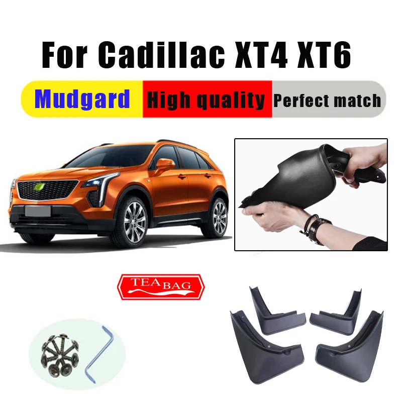 

Mud Flaps For Cadillac XT4 XT6 2018-2019 Mudguards Fenders Splash Guards Car Accessories Auto Styline 4 PCS
