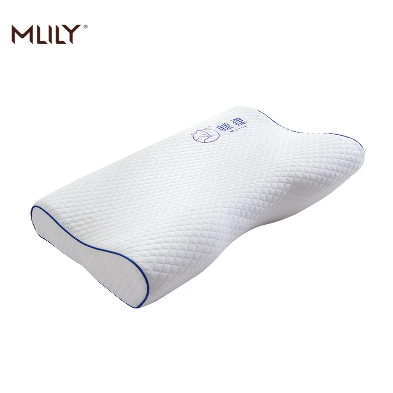 Orthopedic-Pillow Pillowcase Memory-Foam Neck-Pain Mlily Bed for with Embroidered 50x30cm