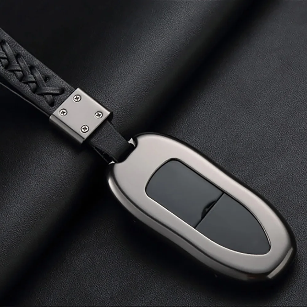 Чехол для Tesla Model S из алюминиевого сплава и кожи чехол автомобильного ключа