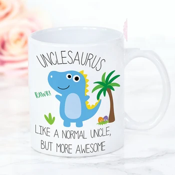 

Dinosaur coffee Mug Auntie Uncle Birthday Christmas new Year Thanksgiving retirement baby shower new Auntie Uncle to be gift