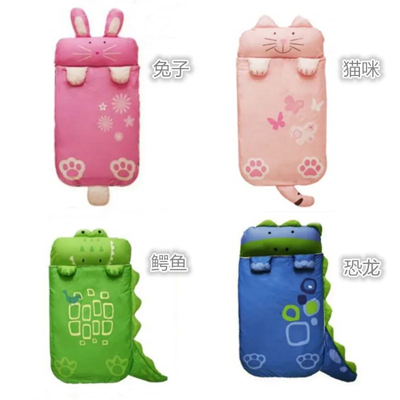 Children Autumn And Winter Warm Korean-style Pillow Extra-large Thick Anti-kick Quilt Sleeping Bag Children Animal Modeling Slee