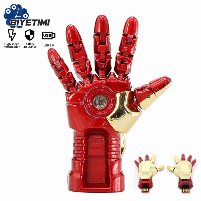 Biyetimi-unidad Flash usb de mano robótica, memoria usb de 128Gb, 4GB, 8GB, 16GB, 32GB, 64GB, resistente al agua