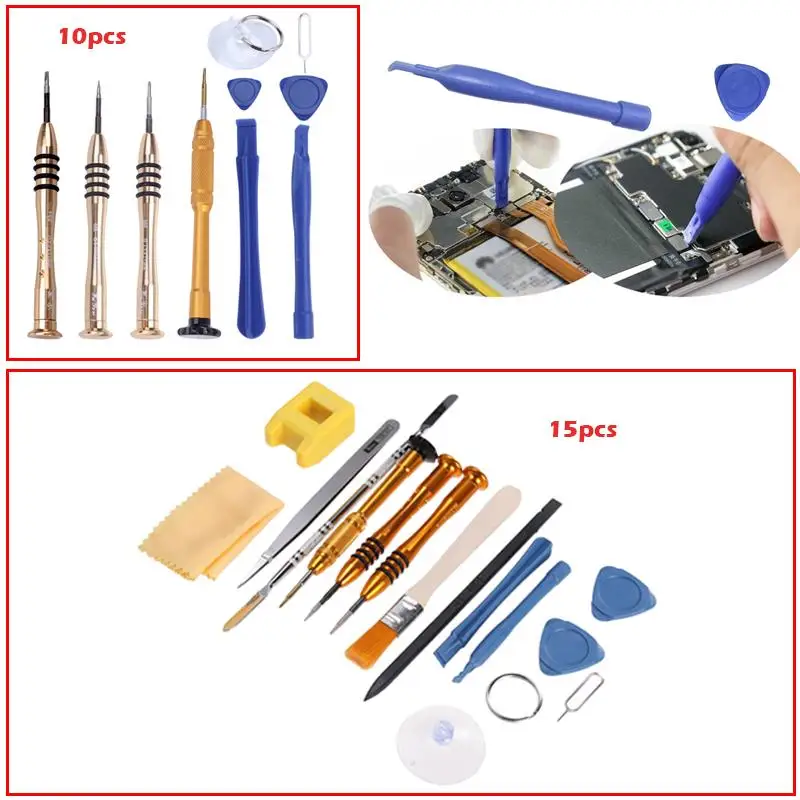 

15pcs/Pack Professional Repair Tool Kit Opening Pry Magnetizer Screwdriver Tools Set For IPhone / Mini/ IPod/ ITouch Repairing