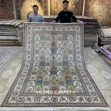 Yilong 6'x9 'Кашемировый шелковый ковер персидский четыре сезона дизайн шелковые ковры ручной работы(HF372H