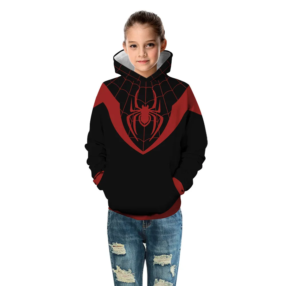 Осенние детские толстовки Одежда для костюмированной вечеринки с супергероем-пауком Детский свитер пуловер для детей и подростков свитер с капюшоном для мальчиков от 5 до 14 лет