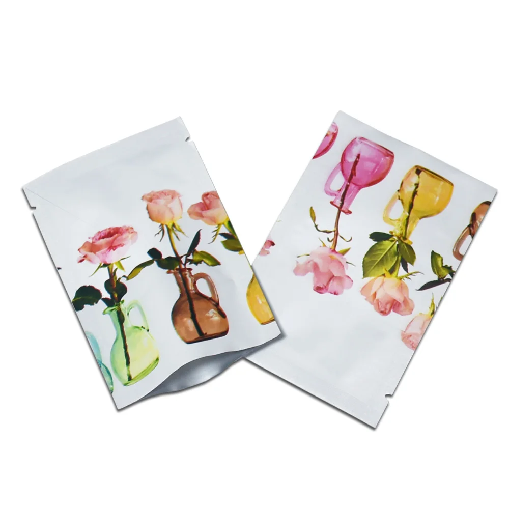

Matte White Open Top Bulk Food Vacuum Storage Mylar Metal Bag Heat Sealable Snack Candy Long Term Package Aluminum Bag