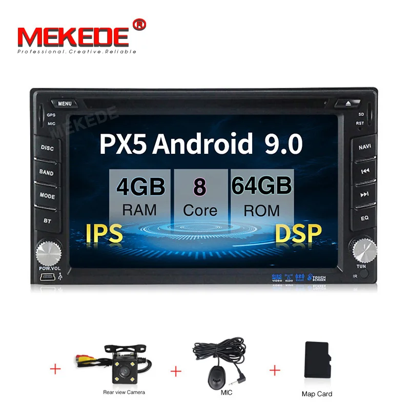 CAR DVD CAMERA Mekede px5 DSP 4+ 64G " 2Din Android 9,0 Автомобильный мультимедийный плеер для Nissan для hyundai для Kia gps навигация Радио стерео видео - Цвет: CAR DVD CAMERA