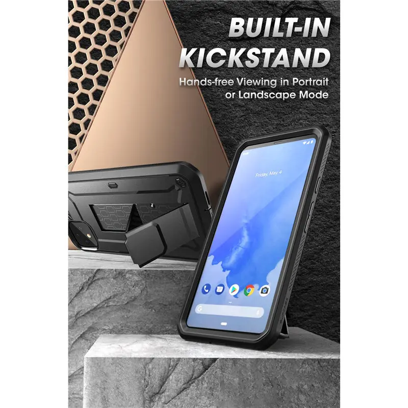 SUPCASE For Google Pixel 4 XL Case() UB Pro Full-Body Rugged Holster Clip Protective Cover with Built-in Screen Protector