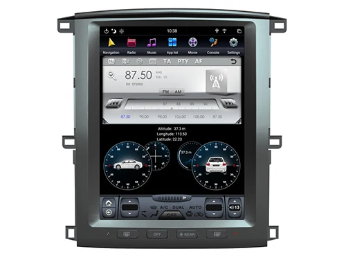 Китайский хороший Tesla Android 8,1 навигация для TOYOTA LAND CRUISER LC100 2003-Bluetooth радио gps Мультимедиа PX6 экран процессора