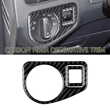 

1 Set Car Styling Carbon Fiber Interior Front Headlight Switch Cover Stickers For Volkswagen VW Golf 7 GTI MK7 2013-2017