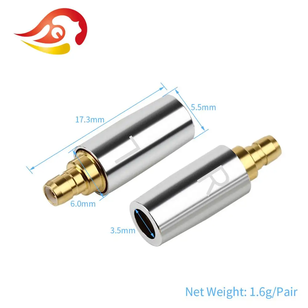QYFANG Earphone Pin DIY Gold Plated Metal Adapter Audio Jack Upgrade Wire Connector Plug For IE400 Pro IE500 HiFi Headphone