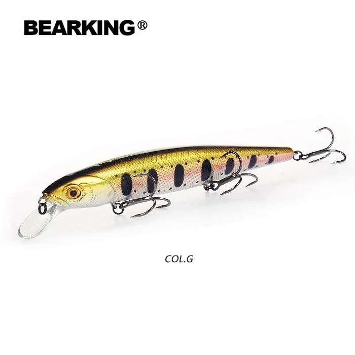 Bearking 12,8 см 23 г новая популярная модель профессиональные качественные рыболовные приманки жесткая приманка погружение 1,5 м качественные воблеры гольян - Цвет: G