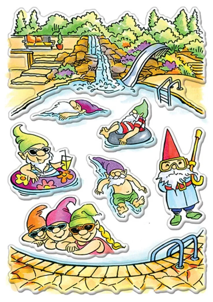 Gnome Beach совершенно чистый штамп для скрапбукинга/изготовления карт/Детские