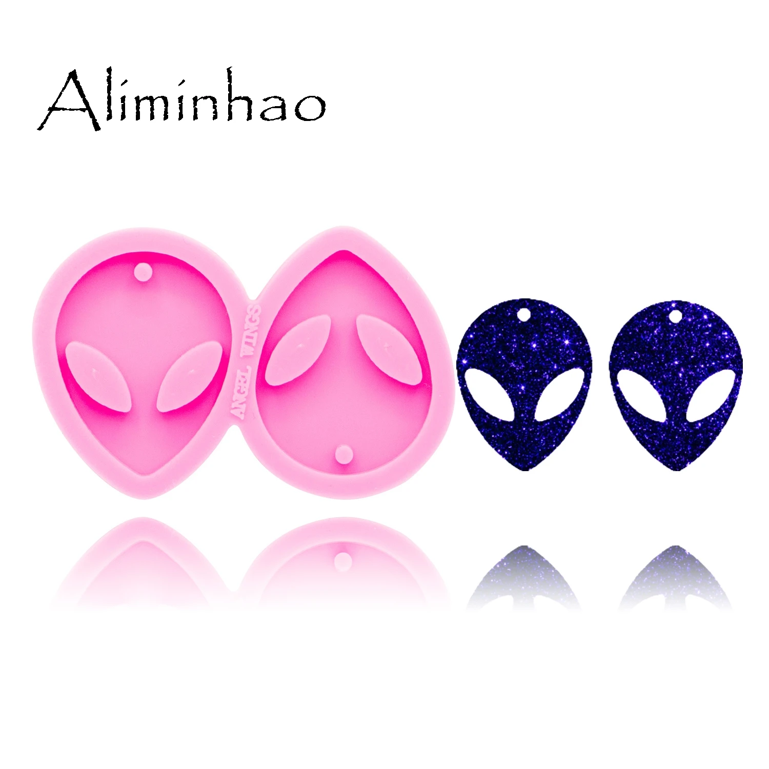 

DY0317 Shiny Mini alien earrings mold DIY Handmade eardrop epoxy mould Silicone Molds fashion jewelry