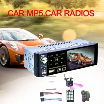 

Car Radio 1din Autoradio 4.1 inch Capacitive Touch Screen Audio Mirror Link Stereo Bluetooth IR Rear View Camera USB Aux Player