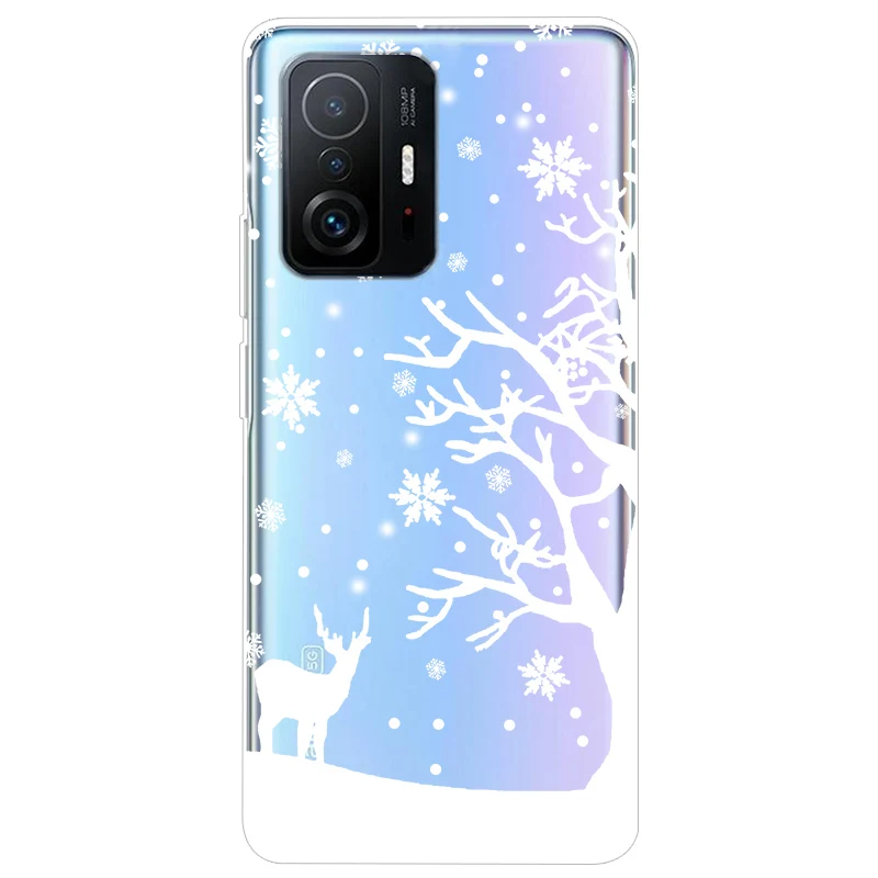 Soft TPU Silicone Clear Cartoon Case for Xiaomi 11T Pro - Transparent Protective Phone Cover