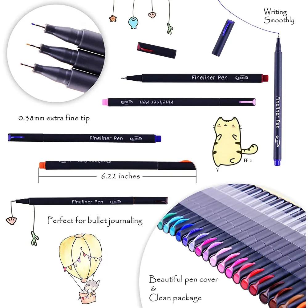 iBayam Journal Planner Pens Colored Pens Fine Point Markers Fine Tip Drawing Pen