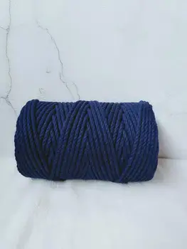 

ROPEMATE 100% cotton rope 4mm 3 strands twist macrame cords for DIY handmade project wiith 25 plus colors to choose
