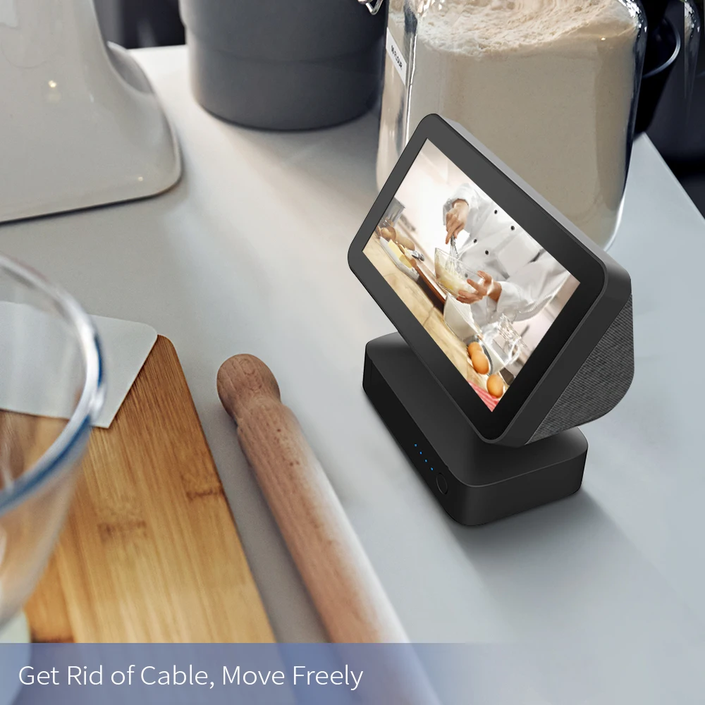 GGMM ES5 батарея база для Amazon Echo Show 5 Смарт дисплей с Alexa 10000 мАч Внешний аккумулятор