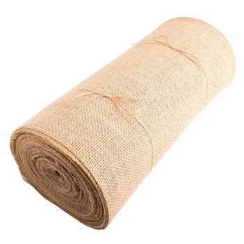 

12” Wide X 10 Yards Long Burlap RollBurlap Table Runners - Burlap Fabric Rolls Natural Jute Burlap Ribbon Jute Fabric Roll