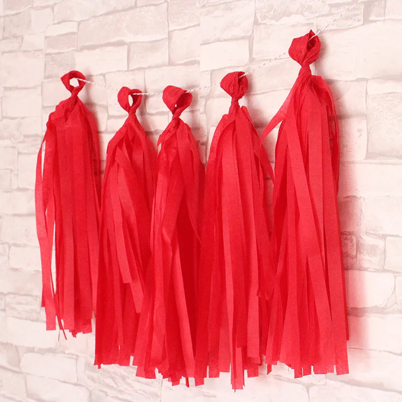 Red tassel Пластиковая полоска для воздушных шаров Арка зажимы для воздушных шаров Аксессуары Держатель счастливый воздушный шар для вечеринки на день рождения арочный комплект Свадебная вечеринка Декор Рождество - Цвет: Red tassel