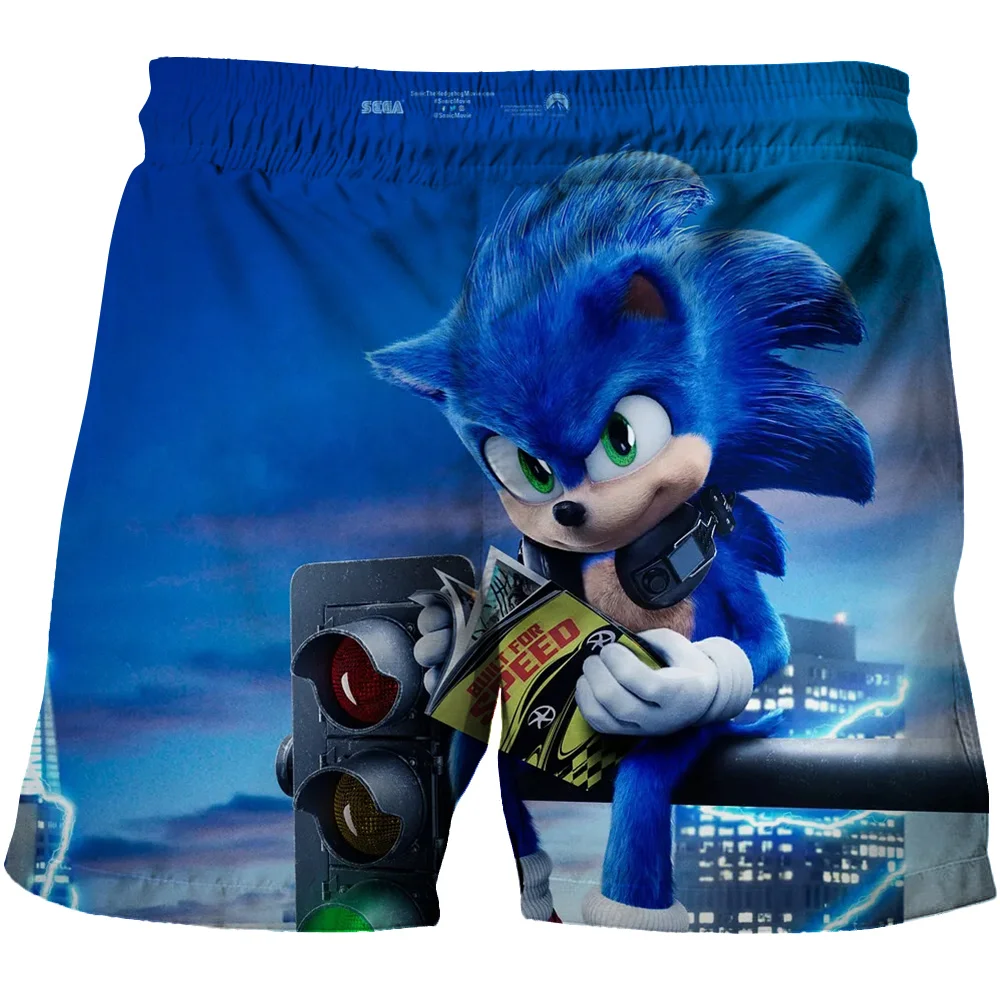 Пляжные шорты Sonic the Hedgehog 3D летние для мальчиков Island отпуска детские свободные и