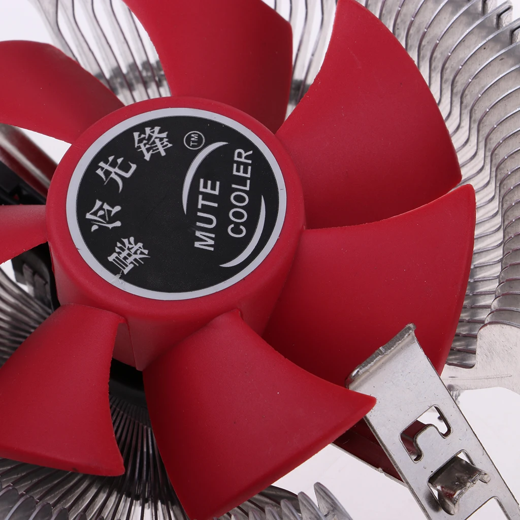 22 dBA Computer CPU Cooler Fan Radiator Heat Sink 7.5cm 7fan leaves for AMD