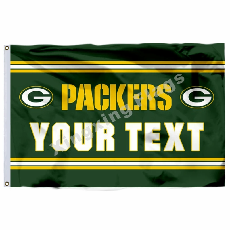 Флаг чемпионов Green Bay Packers Super Bowl 3ft X 5ft полиэстер баннер Летающий Размер № 4 90x150 см пользовательский флаг - Цвет: YOUR TEXT