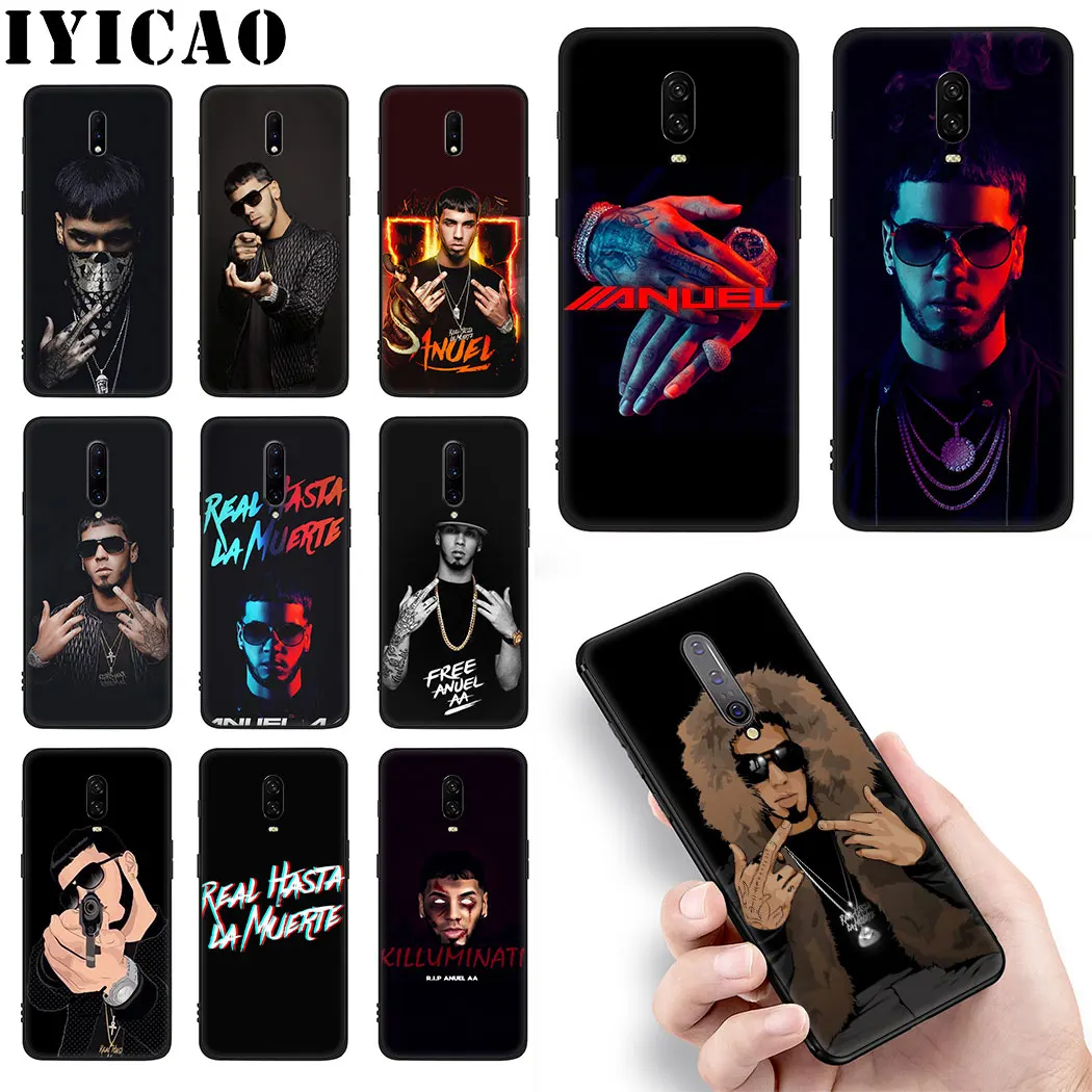 Anuel AA Rapper Black Soft Silicone Case for OnePlus 5 5T 6 6T 7 Pro TPU Cover | Мобильные телефоны и аксессуары