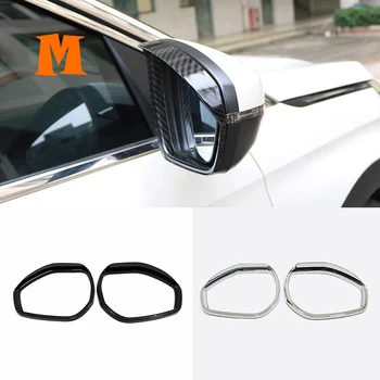 

2pcs For Ford Explorer 2020 2021 Car Side Door Rearview Turning mirror rain eyebrow Cover Trim ABS Chrome/Carbon Accessories
