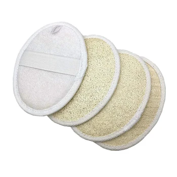 

4 Pcs Exfoliating Natural Loofah Sponge Pads for Men and Women, Perfect for Bath Shower and Spa