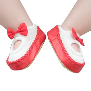 

Baby First Walkers Toddler Shoes Bowknot Newborn Baby Girl Shoes Soft Sole Princess Cotton 0-24M Fashion