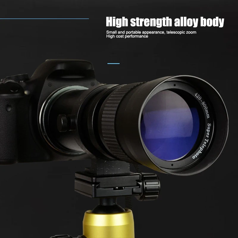 420-800 мм F/8,3-16 Zooms объектив камеры T-Mount для SLR DSLR камеры принадлежности для фотосъемки аксессуары EDF88