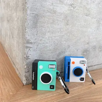 

New Unique Cartoon Camera Pattern Protective Cover Shockproof Soft Silicone Case Skin for Airpods 1/2 Charging Box qyh