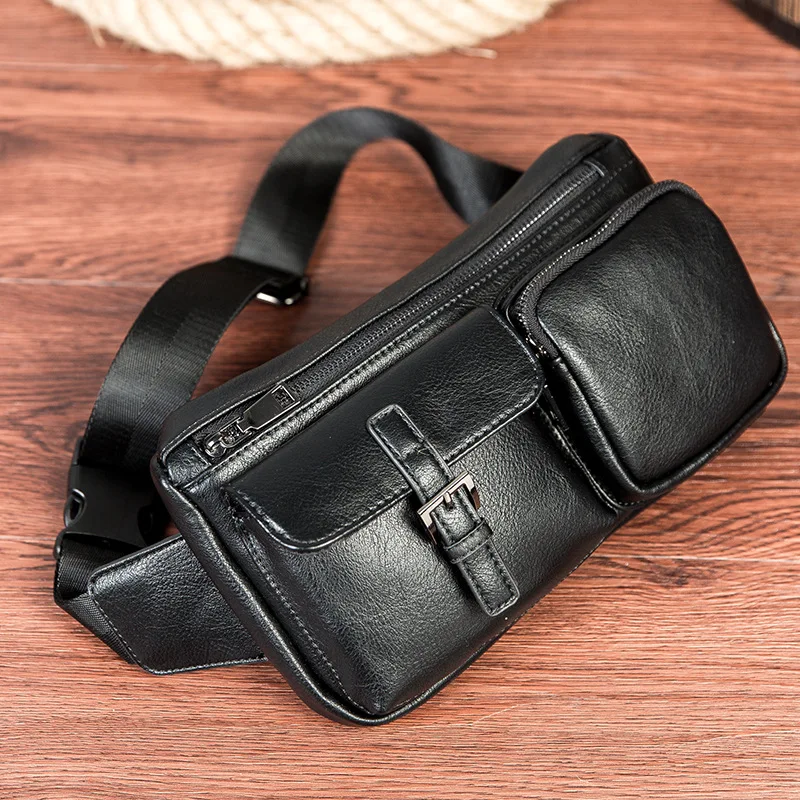 

2019 New Multi-Pocket Men's Chest Bag Fashion Pocket Outdoor Sports Backpack Mobile Phone Bag Tide