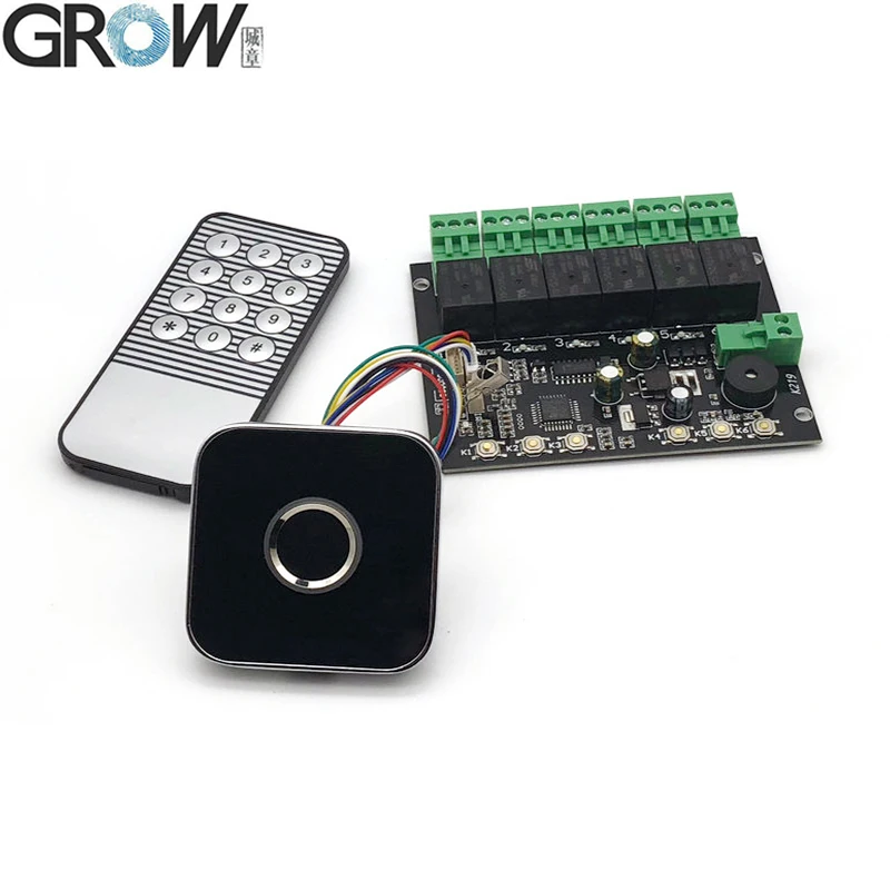 

GROW K219-A+R502-AW Programmable Time Relay Fingerprint Infrared Remote Control Board