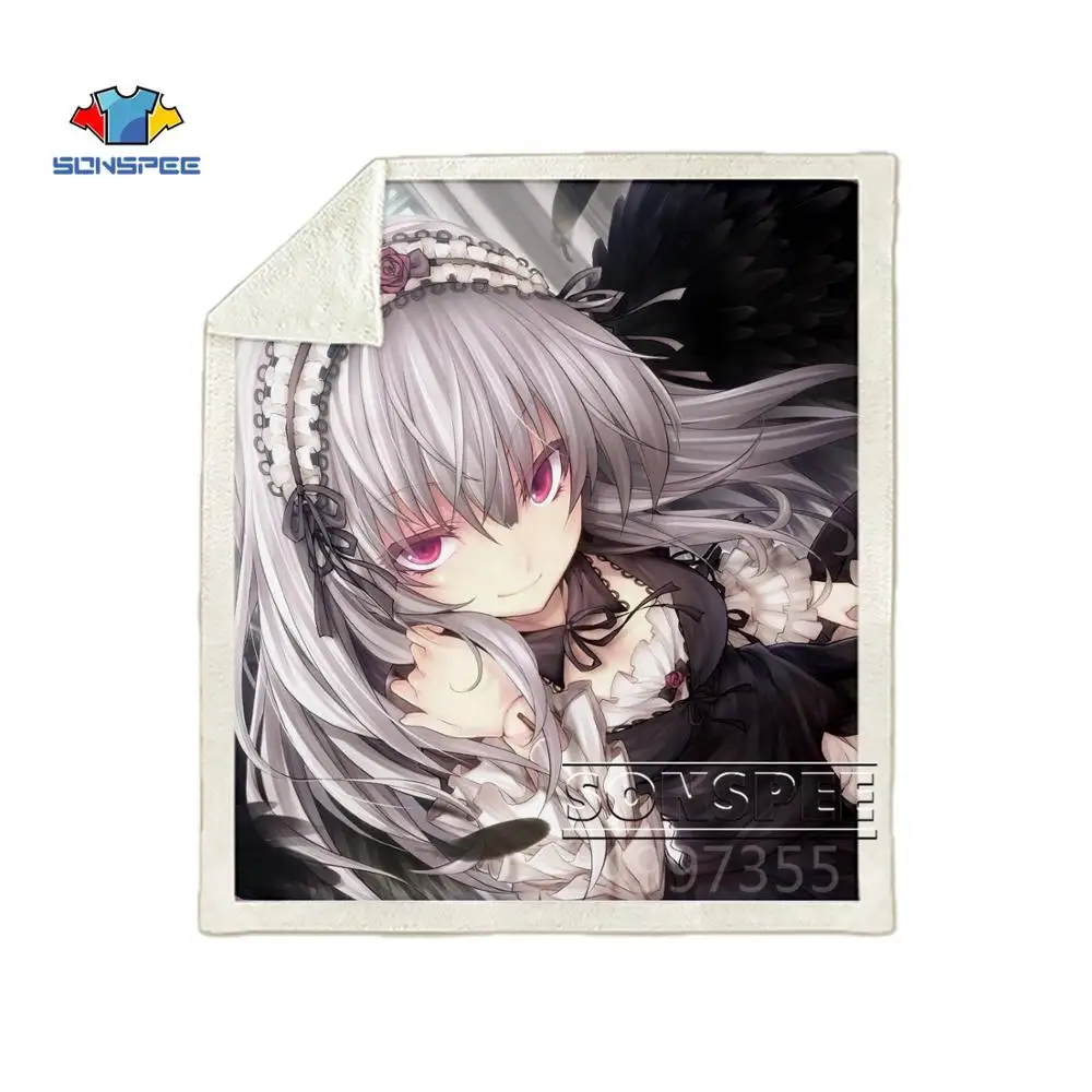 SONSPEE Rozen Maiden аниме Харадзюку для детей и взрослых 3d принт одеяло Теплый диван Стёганое одеяло покрывало для путешествий постельные принадлежности магазин при фабрике K130 - Цвет: 6