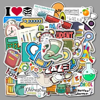 

50pcs Cute Stickers For Guitar Laptop Skateboard Trunk Luggage Decals Bicycle Motorcycle Graffiti Sticker School Supplies