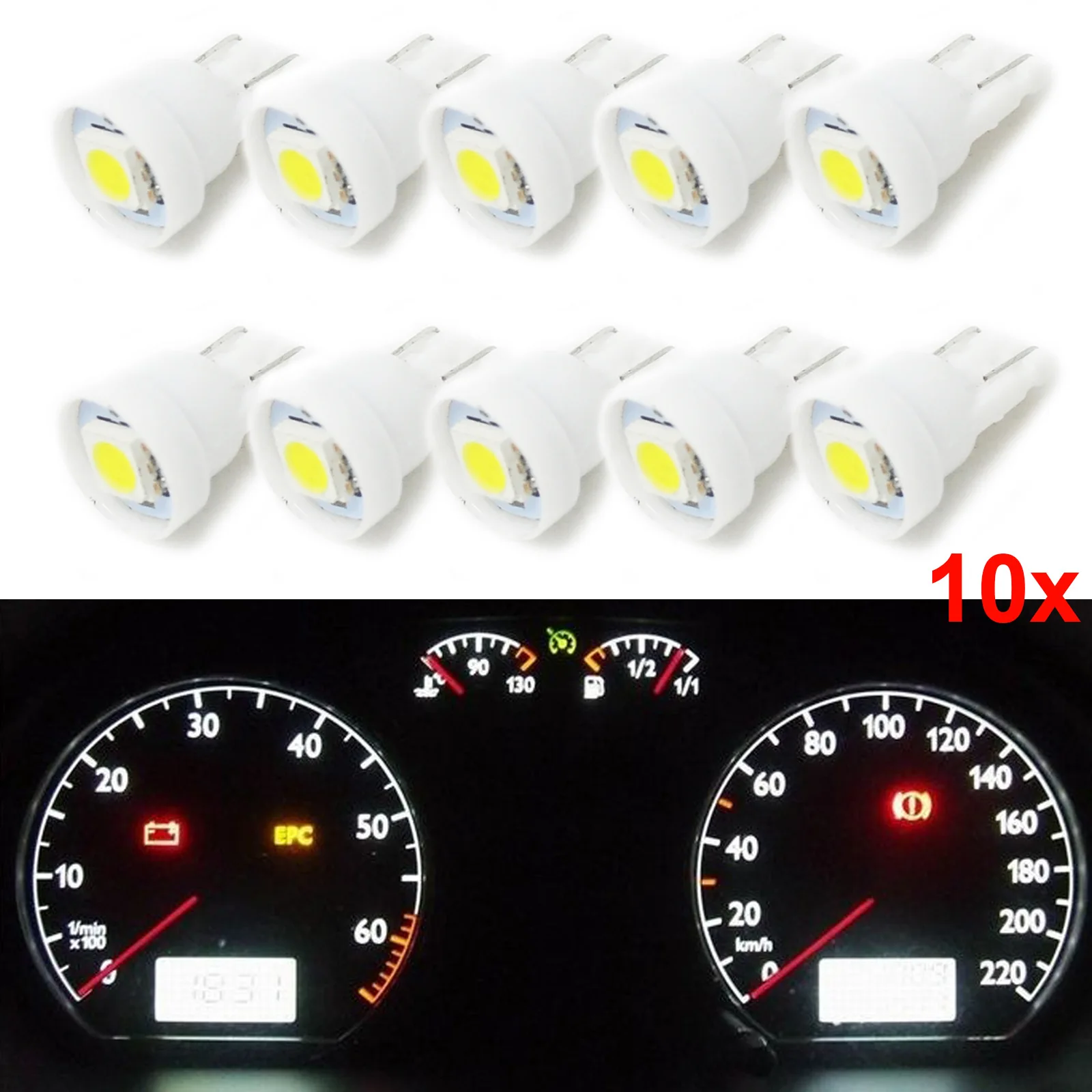 10 шт. T10 клин 5050 SMD Автомобильный датчик светодиода индикаторы кластера 147 152
