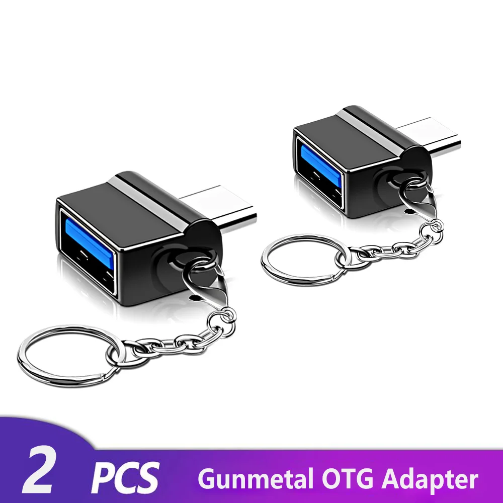 FONKEN type C OTG адаптер USB к type-c конвертер для мобильного телефона планшета Портативный USB C 2,0 разъем для зарядки данных дисковый разъем - Цвет: 2 Gunmetal USBC Plug