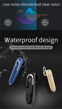

#20 D5 Wireless waterproof Headset BT4 Stereo Single Earphone Car Driver Earbuds Hot Handsfree Earbuds Auto Pairing Headset