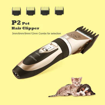 

Electrical Pet Hair Trimmer Rechargeable Pet Dog Cat Low-noise Hair Clipper Grooming Shaver Cut Machine Set Spare Blade