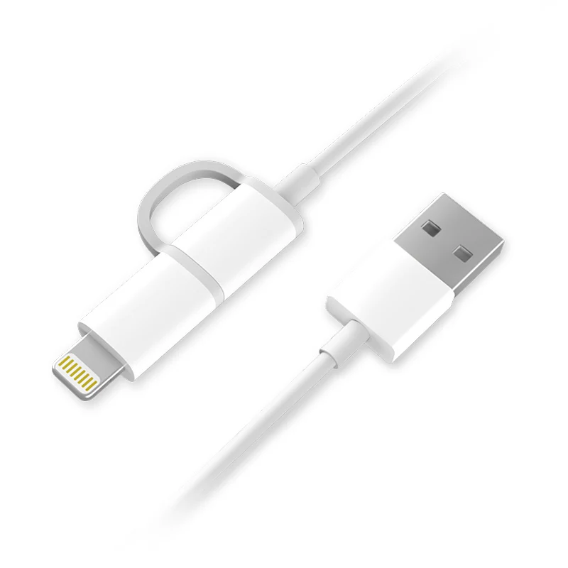 ZMI al801 cable for iPhone Android lightning-micro C MFI 2 in1 100 cm microUSB with adapter lightning shipping from Russia | Мобильные