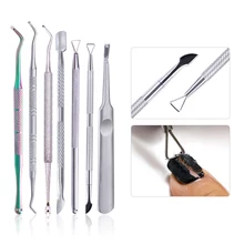 1 шт., палочки для отодвигания кутикулы для ногтей, маникюрные щипчики для удаления омертвевшей кожи, педикюр, накладные наконечники для ногтей, инструмент для ногтей