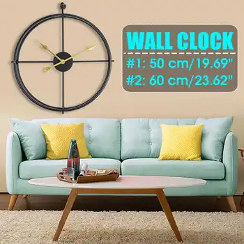 

50/60CM Large Silent iron Wall Clock Modern Design Clocks Home Decor Office European Style Hanging Wall Watch Clocks Gifts