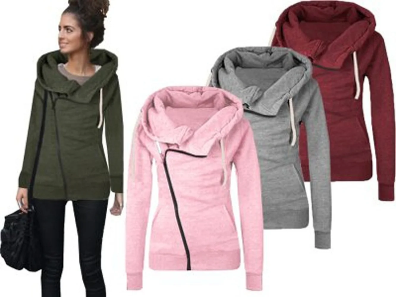 

ZOGAA Autumn Winter Womens Cotton Sport Hoody Hoodie Sweater Lady's Hooded Pullover Sweatshirt Jumper Coat Jacket