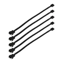 5 pçs 4 pinos pwm conector caso ventilador extensão cabo de alimentação para computador cpu para computador caso ventilador 12 Polegada