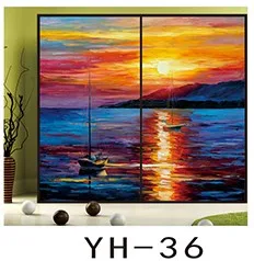 yh-36 Горячая, крышка на окно, Индивидуальный размер, статическая, без клея, ручная роспись, масляные картинки, декоративная пленка, водостойкая, ПВХ, Тонирующая пленка, 50 см x 100 см - Цвет: yh-36